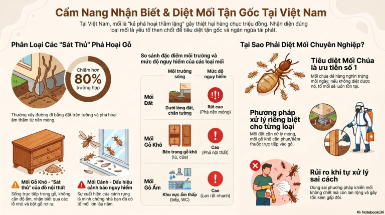 Các loại mối phổ biến tại Việt Nam