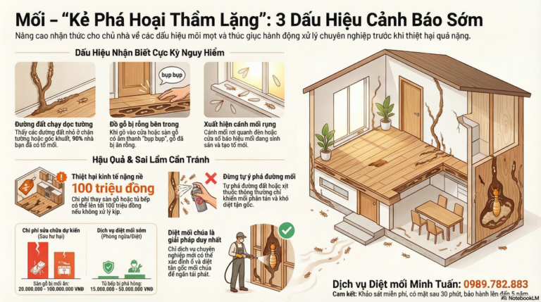 Dấu hiệu nhận biết nhà có mối Cảnh báo sớm để tránh mất trắng tài sản
