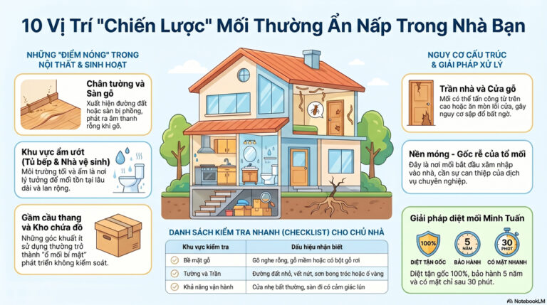 Mối thường xuất hiện ở