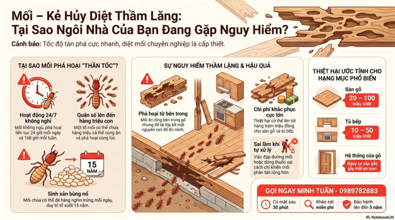 Vì sao mối phá hoại nhanh